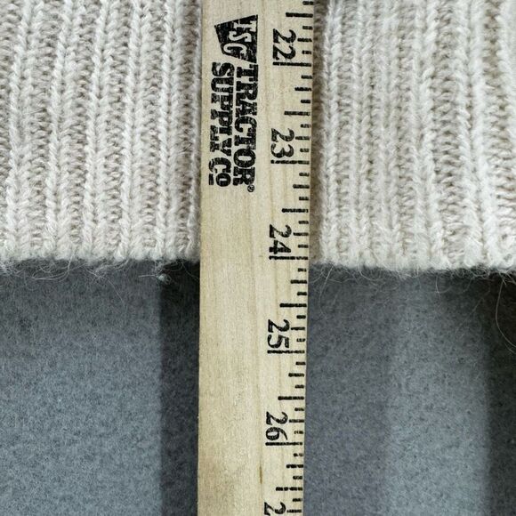 Abercrombie & Fitch Womens Heather Cream Stretch Wool Blend Sweater Size Small - Picture 6 of 8